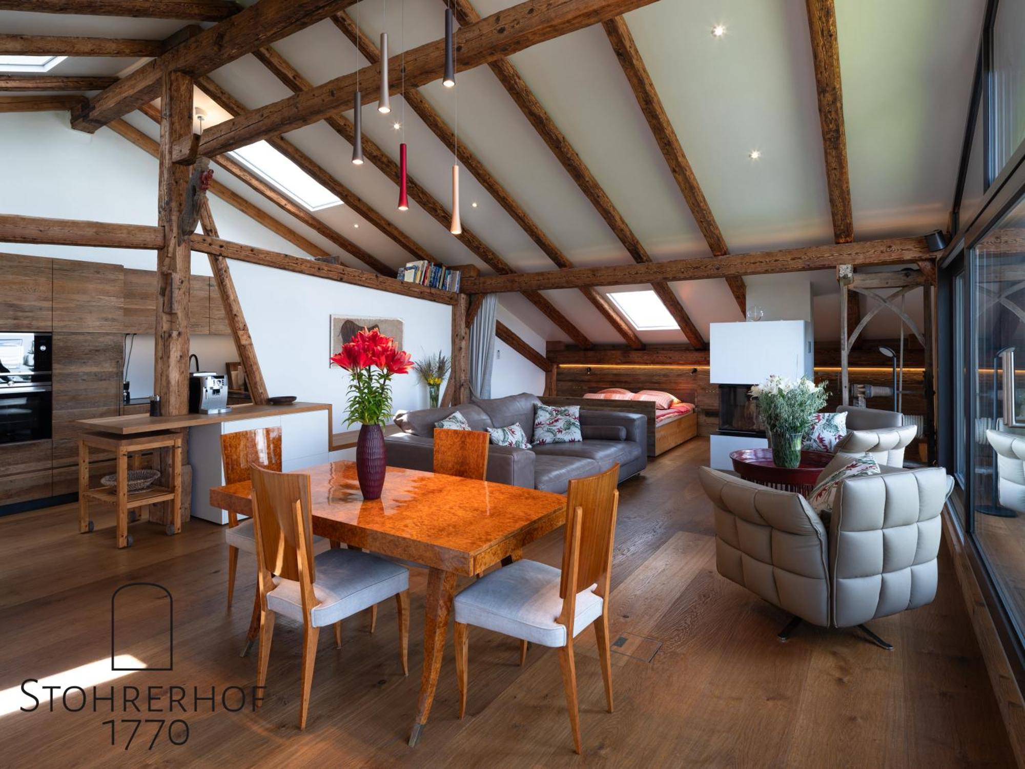 5 Sterne Penthouse-Loft Gut Stohrerhof Bis 4 Personen Dießen am Ammersee Exteriér fotografie